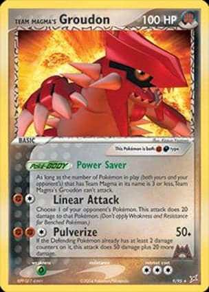 Carta Groudon da Equipe Magma