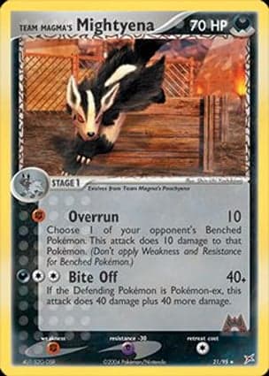 Carta Mightyena da Equipe Magma