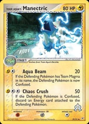 Carta Manectric da Equipe Aqua