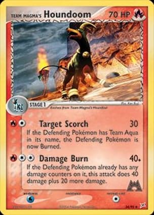 Carta Houndoom da Equipe Magma