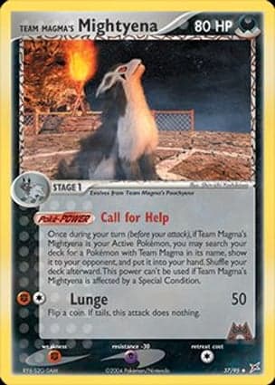 Carta Mightyena da Equipe Magma