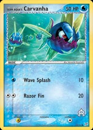 Carta Carvanha da Equipe Aqua