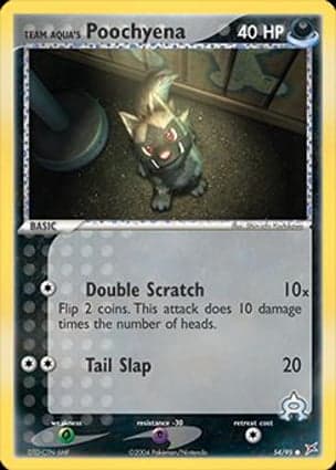 Carta Poochyena da Equipe Aqua