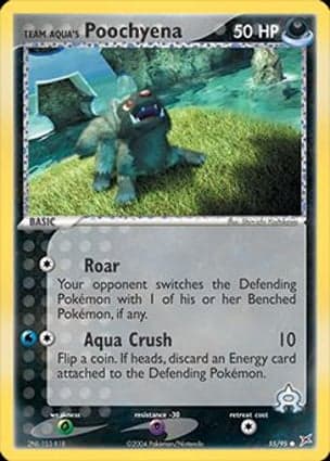 Carta Poochyena da Equipe Aqua