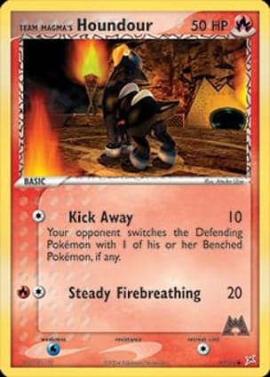Carta Houndour da Equipe Magma