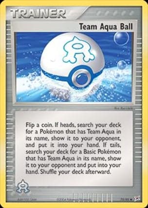 Carta Bola da Equipe Aqua