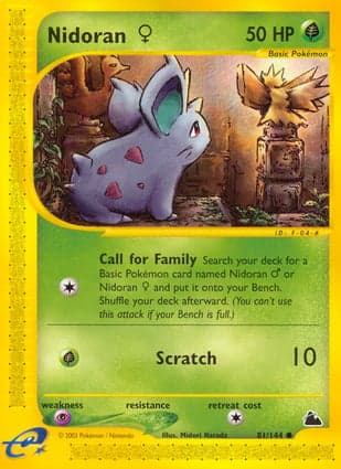 Carta Nidoran Fêmea