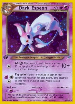 Carta Dark Espeon