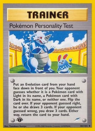 Carta Pokemon Personality Test