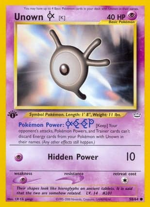 Carta Unown K