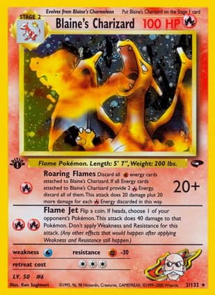 Carta Charizard do Blaine