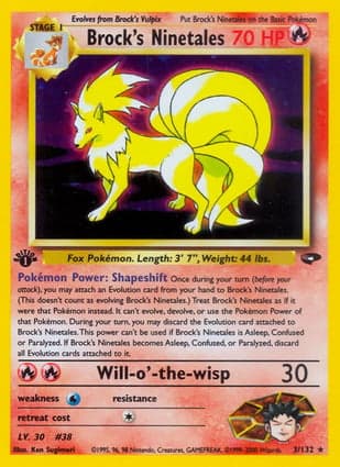 Carta Ninetales do Brock