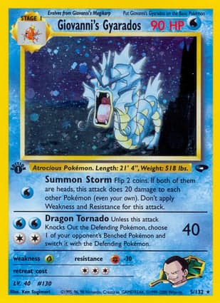 Carta Gyarados do Giovanni