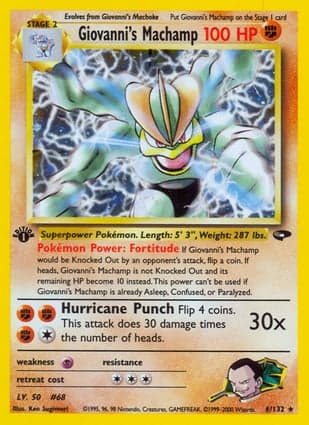 Carta Machamp do Giovanni