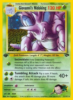 Carta Nidoking do Giovanni