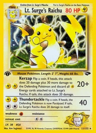 Carta Raichu do Cap. Surge