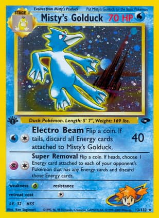 Carta Golduck da Misty