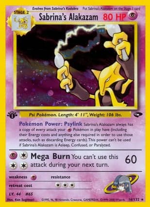 Carta Alakazam da Sabrina