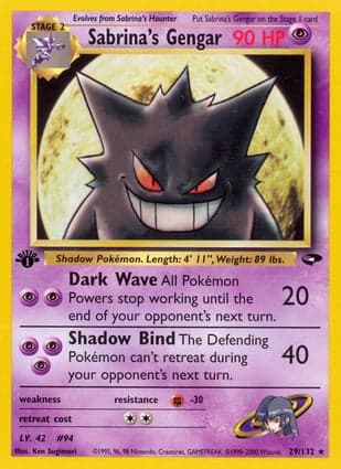 Carta Gengar da Sabrina