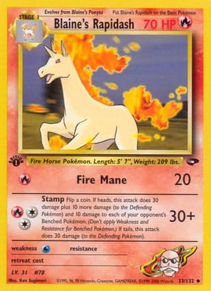 Carta Rapidash do Blaine