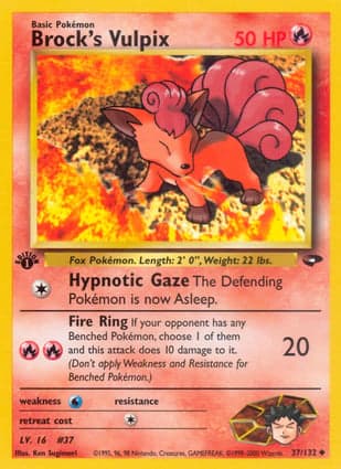 Carta Vulpix do Brock