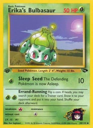 Carta Bulbasaur da Erika