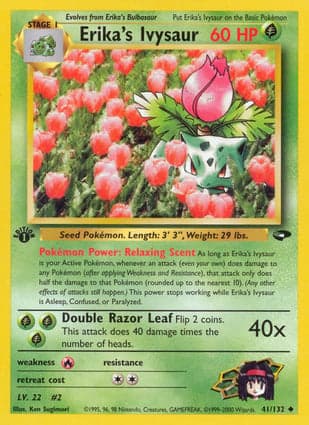 Carta Ivysaur da Erika