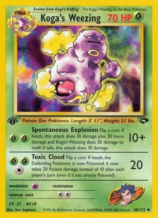 Carta Weezing do Koga