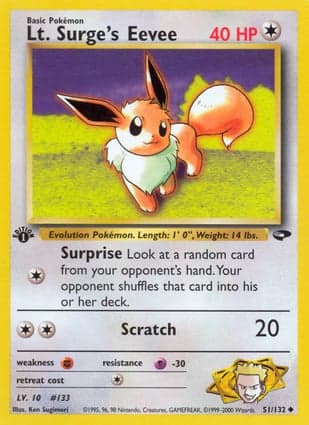 Carta Eevee do Cap. Surge