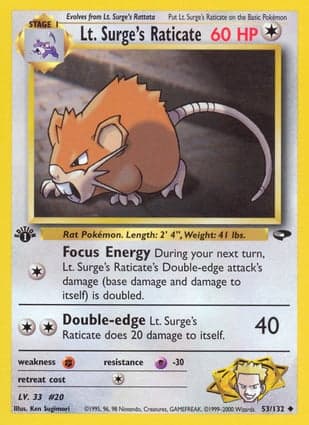 Carta Raticate do Cap. Surge
