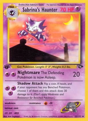 Carta Haunter da Sabrina