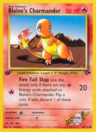 Carta Charmander do Blaine