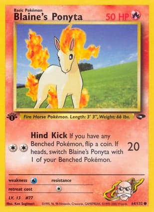 Carta Ponyta do Blaine