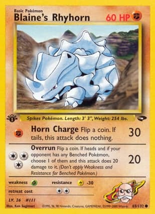 Carta Rhyhorn do Blaine