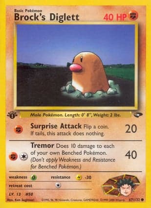 Carta Diglett do Brock