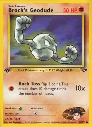 Carta Geodude do Brock