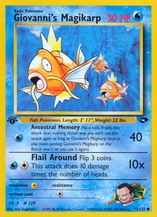 Carta Magikarp do Giovanni