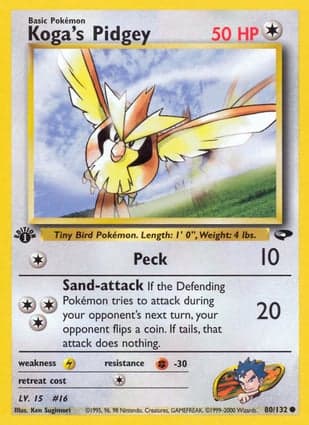 Carta Pidgey do Koga
