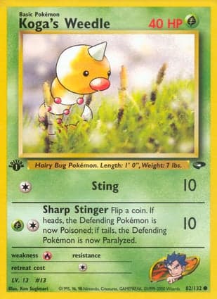 Carta Weedle do Koga