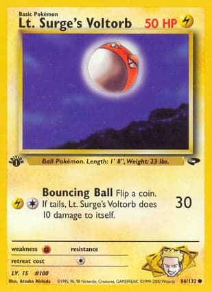 Carta Voltorb do Cap. Surge