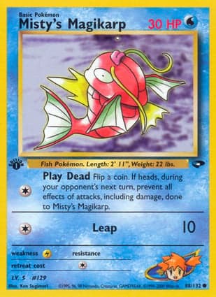 Carta Magikarp da Misty