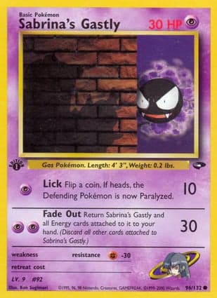 Carta Gastly da Sabrina
