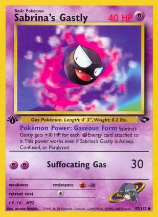 Carta Gastly da Sabrina