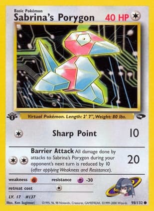 Carta Porygon da Sabrina