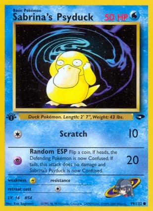 Carta Psyduck da Sabrina