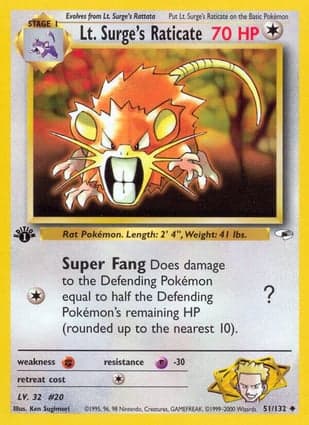Carta Raticate do Cap. Surge