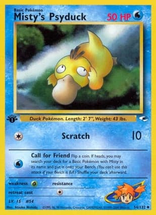Carta Psyduck da Misty