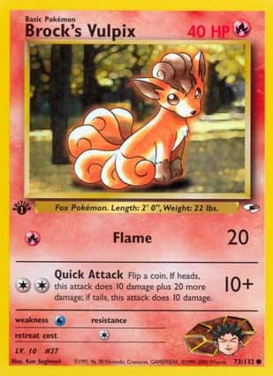 Carta Brock's Vulpix