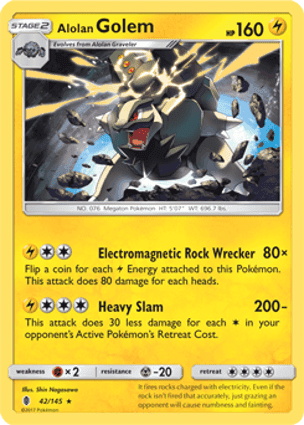 Carta Golem de Alola