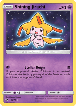 Carta Jirachi Luminescente